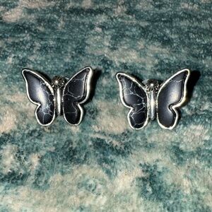 Black Butterfly Earrings
